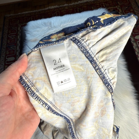 MOTHER Blue and Gold Accidental Florist Ruffle Mini Skirt - Picture 4 of 10